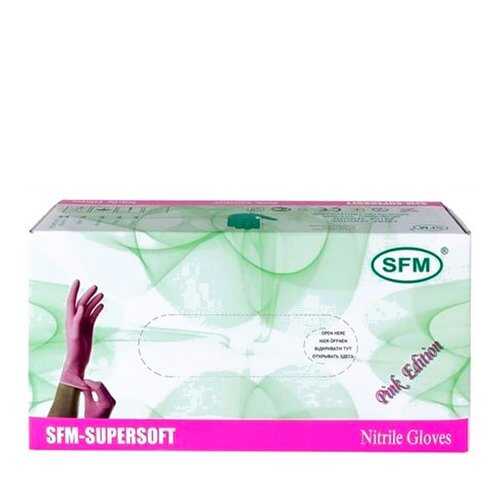 Перчатки нитриловые нестерильные SFM Hospital Products SUPERSOFT L розовые 100 пар в Аптека Невис