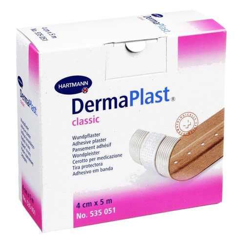 Пластырь гипоаллергенный, текстиль, телесный, 4 см х 5 м DermaPlast Classic в Аптека Невис