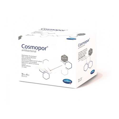 Повязка Cosmopor Antibacterial послеоперационная самоклеящаяся с серебром 15 х 6 см 25 шт. в Аптека Невис