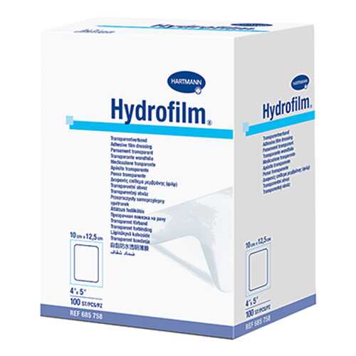 Самофиксирующаяся повязка HARTMANN Hydrofilm прозрачная 10 см х 12,5 см 100 шт. в Аптека Невис