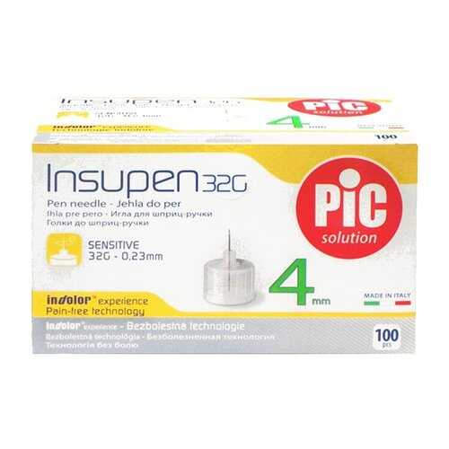 Иглы одноразовые Insupen к шприц-ручке 32G 0.23mm x 4mm 100 шт. в Аптека Невис