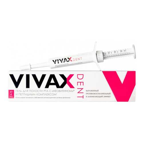 Противовоспалительный гель Vivax Dent с неовитином для полости рта 4 мл в Аптека Невис