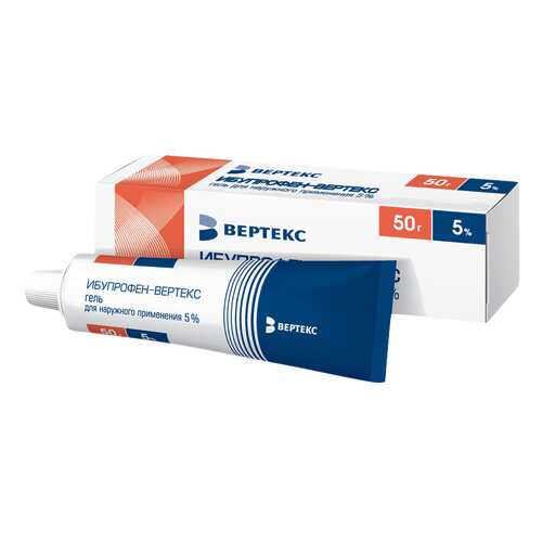 Ибупрофен-ВЕРТЕКС гель для наружн.прим.5% туба 50 г в Аптека Невис