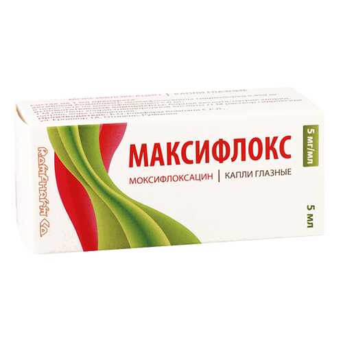 Максифлокс капли глазные 5 мг/мл фл-кап.5 мл №1 в Аптека Невис