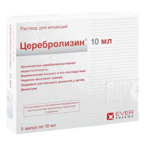 Церебролизин раствор для инъекций 215.2 мг/мл 10 мл 5 шт. в Аптека Невис