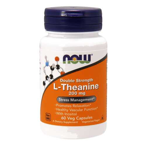 Для нервной системы NOW L-Theanine 200 мг 60 капсул в Аптека Невис