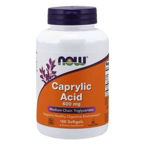 Для пищеварения NOW Caprylic Acid 600 мг 100 капсул в Аптека Невис