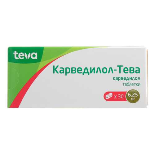 Карведилол-Тева таблетки 6,25 мг 30 шт. в Аптека Невис