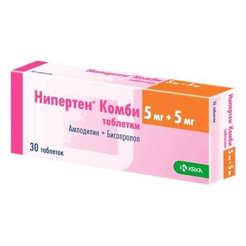 Нипертен Комби табл.5 мг+5 мг 30 шт. в Аптека Невис