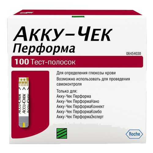 Тест-полоски для глюкометра Roche Accu-Chek performa 100 шт. в Аптека Невис