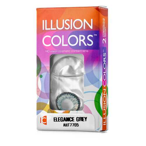 Контактные линзы ILLUSION colors Elegance 2 линзы -1.0D grey серый в Аптека Невис