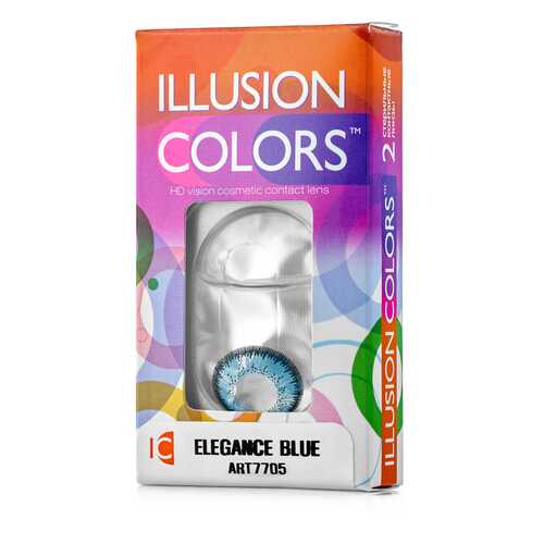 Контактные линзы ILLUSION colors Elegance 2 линзы -2.5D blue синий в Аптека Невис