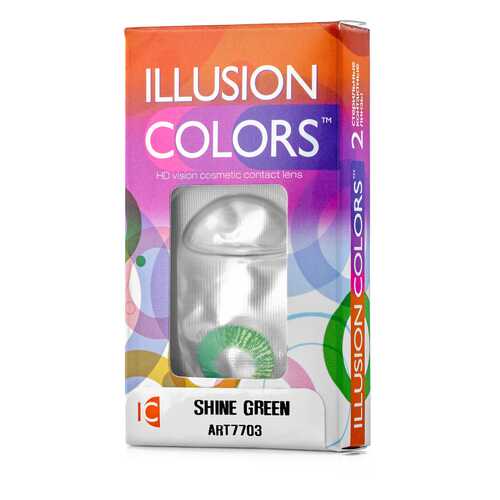 Контактные линзы ILLUSION colors Shine 2 линзы 0.0D green зеленый в Аптека Невис