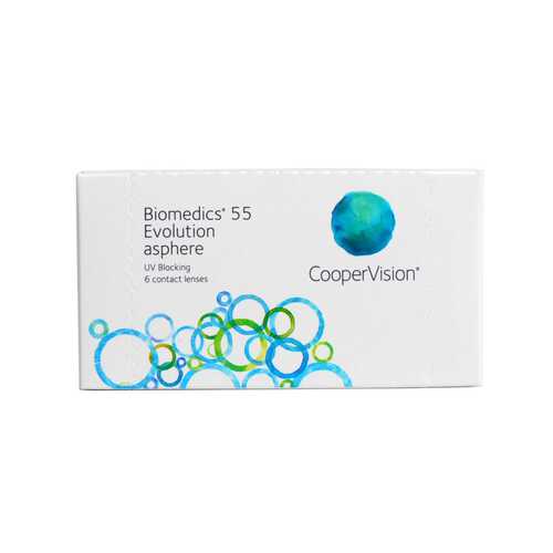 Контактные линзы Biomedics 55 Evolution asphere 6 линз R 8,8 +8,00 в Аптека Невис