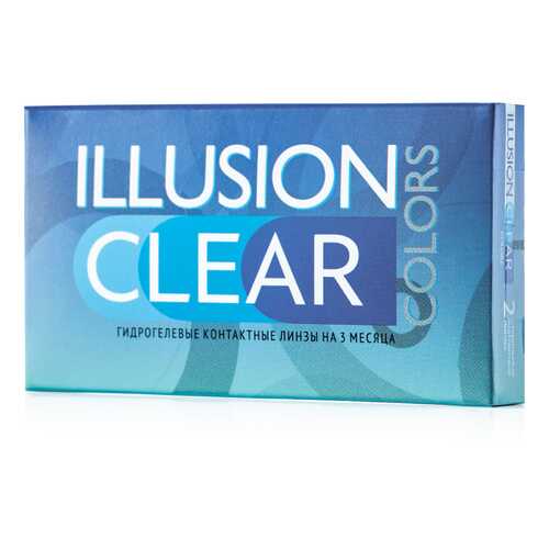 Контактные линзы ILLUSION colors Clear 2 линзы -1.0D прозрачные в Аптека Невис