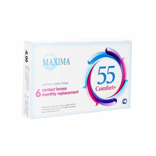 Контактные линзы Maxima 55 Comfort Plus 6 линз R 8,6 -1,50 в Аптека Невис