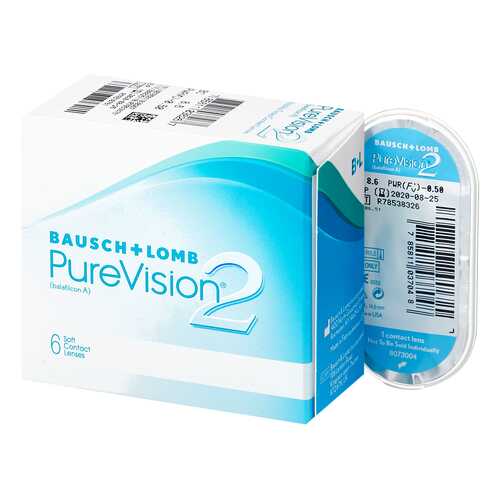 Контактные линзы PureVision 2 6 линз -3,50 в Аптека Невис