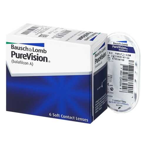 Контактные линзы PureVision 6 линз R 8,6 +1,50 в Аптека Невис