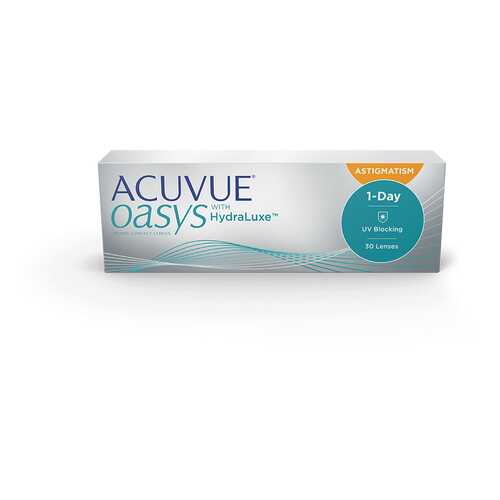 Контактные линзы Acuvue Oasys 1-Day with HydraLuxe for Astigmatism 30 линз -0,75/-0,75/170 в Аптека Невис