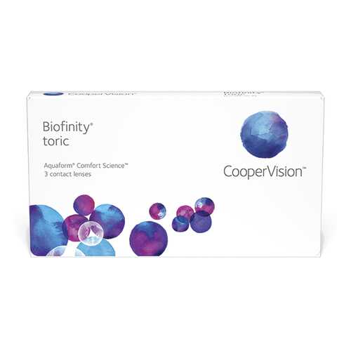 Линзы контактные CooperVision Biofinity Toric 3 шт. -8,5/1,25/160 в Аптека Невис