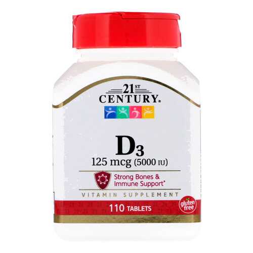 Витамин D-3 21st Century Vitamin D-3 5000 ME таблетки 110 шт. в Аптека Невис