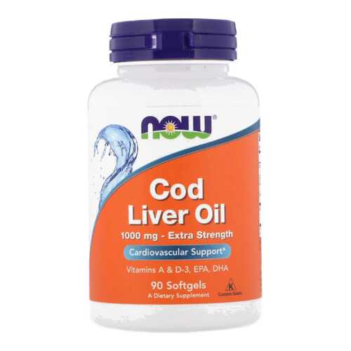 Omega-3 NOW Cod Liver Oil 90 капс. в Аптека Невис